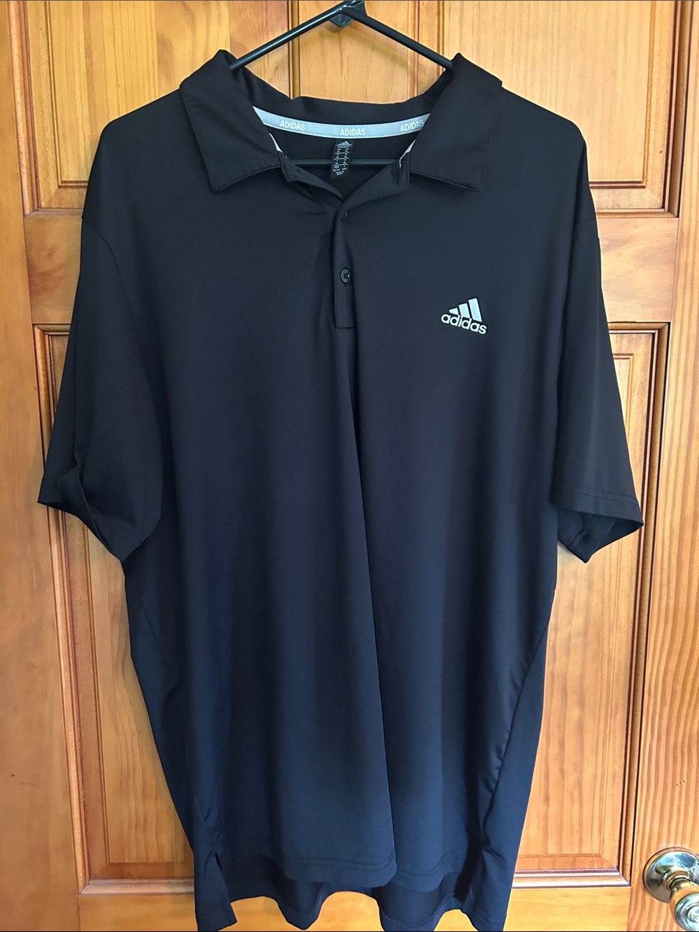 adidas Men’s Black Polo with Contrast Logo